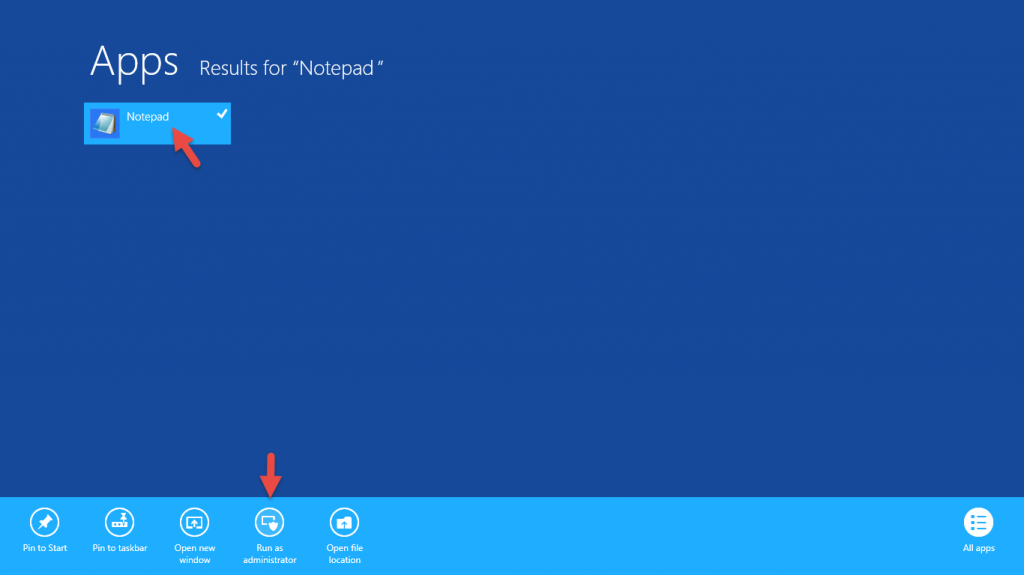 Run-Notepad-As-Administrator